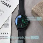 Buy Online Replica IWC Big Pilots Green Dial Black Leather Strap Watch